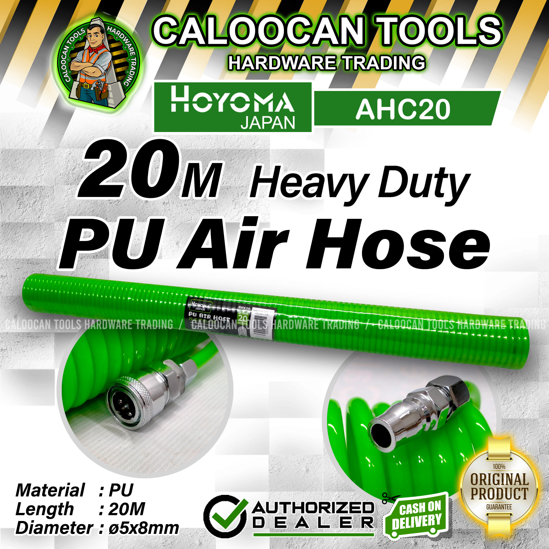 HOYOMA Japan AHC20 ø5x8 PU Air Hose w/c 20mts CALOOCAN TOOLS Lazada PH