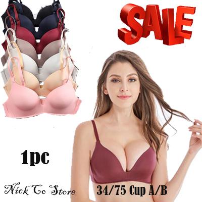34/75 Cup A/B (Multicolor) Bras for Women Push Up Bras No Wire Brassiere A  B Cup Sexy Bra (3/4 Cup)
