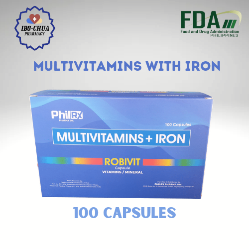 Multivitamins plus Iron (ROBIVIT) 100 capsules Lazada PH