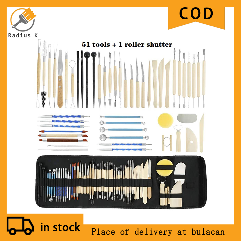 52Pcs Polymer Clay Tools Sculpting Tool Pottery Carving kit