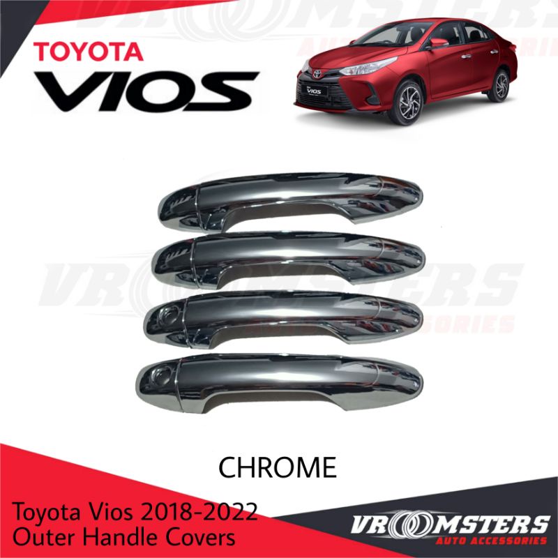 Toyota Vios 201822 Chrome / Matte black Door Handle Covers Vrromsters