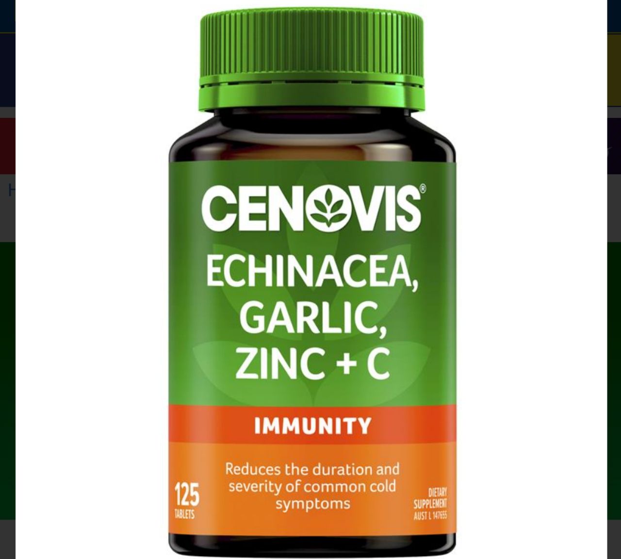 Cenovis Echinacea, Garlic, Zinc + C 125Tablets Lazada PH