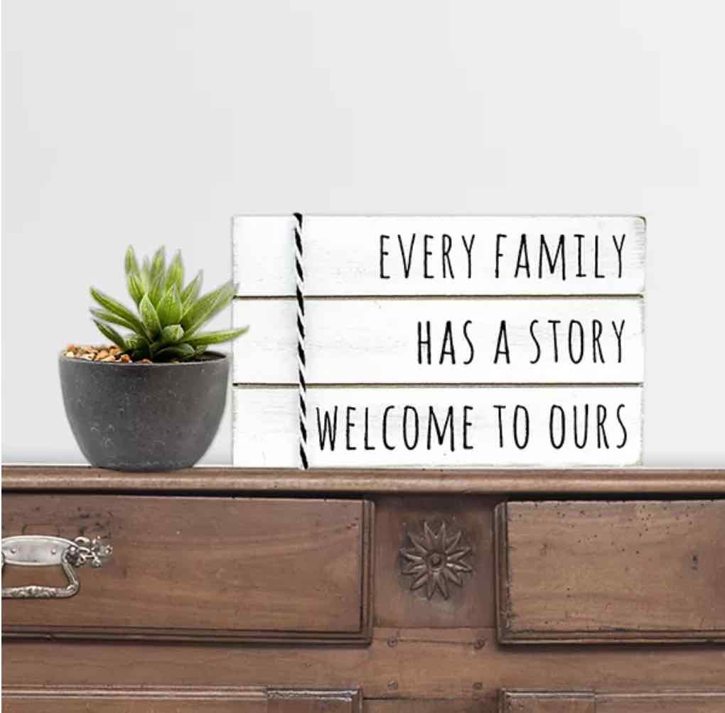 Belle Maison Home Decor Every Family Has A Story 5 x 3 inches Art Box