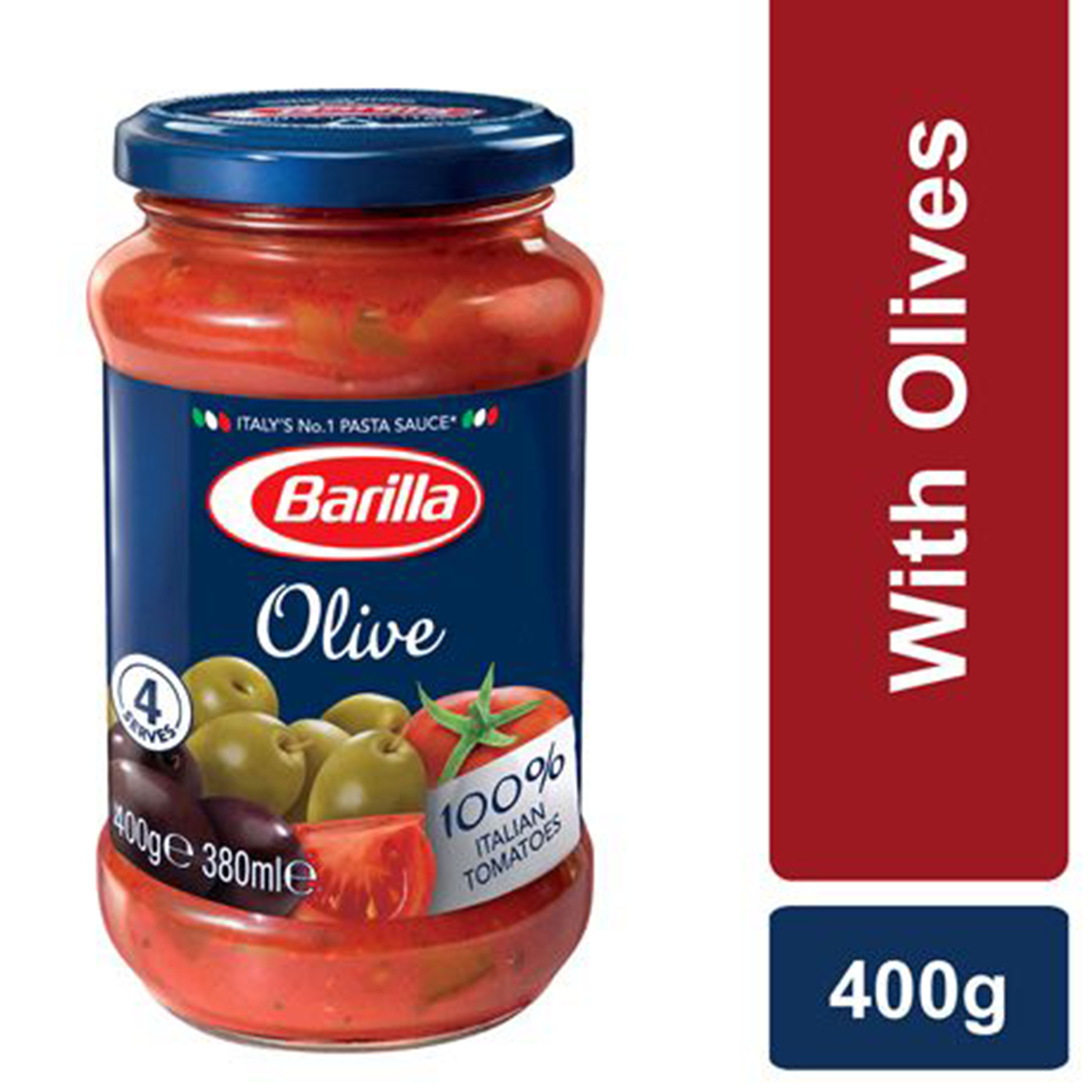 Barilla Olive Pasta Sauce - Made With 100% Italian Tomatoes 400g ...