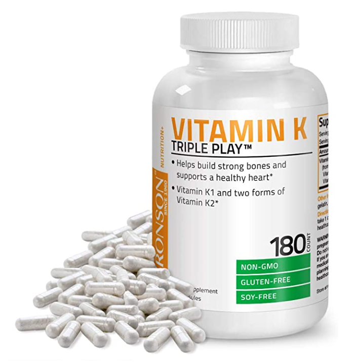 Bronson Vitamin K Triple Play (Vitamin K2 MK7 / Vitamin K2 MK4