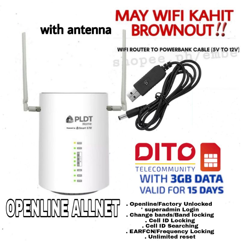 Pldt Home Prepaid Wifi Openline LTE Advanced Cat6 D2k Greenpacket with