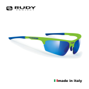 Rudy Project NOYZ Cycling Sunglasses in Green Fluo with Blue Lenses