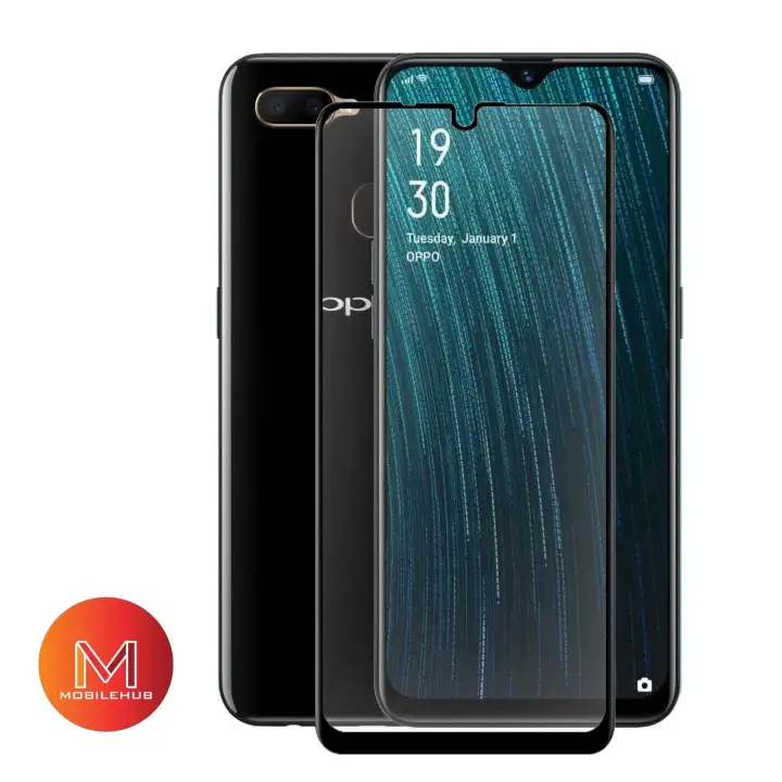 Oppo A5s Full Screen Tempered Glass 5d Curved Screen Protector Black Lazada Ph