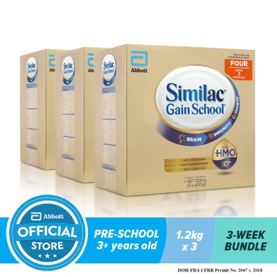 Similac Gainschool HMO 1200G For Kids Above 3 Years Old Bundle of 3