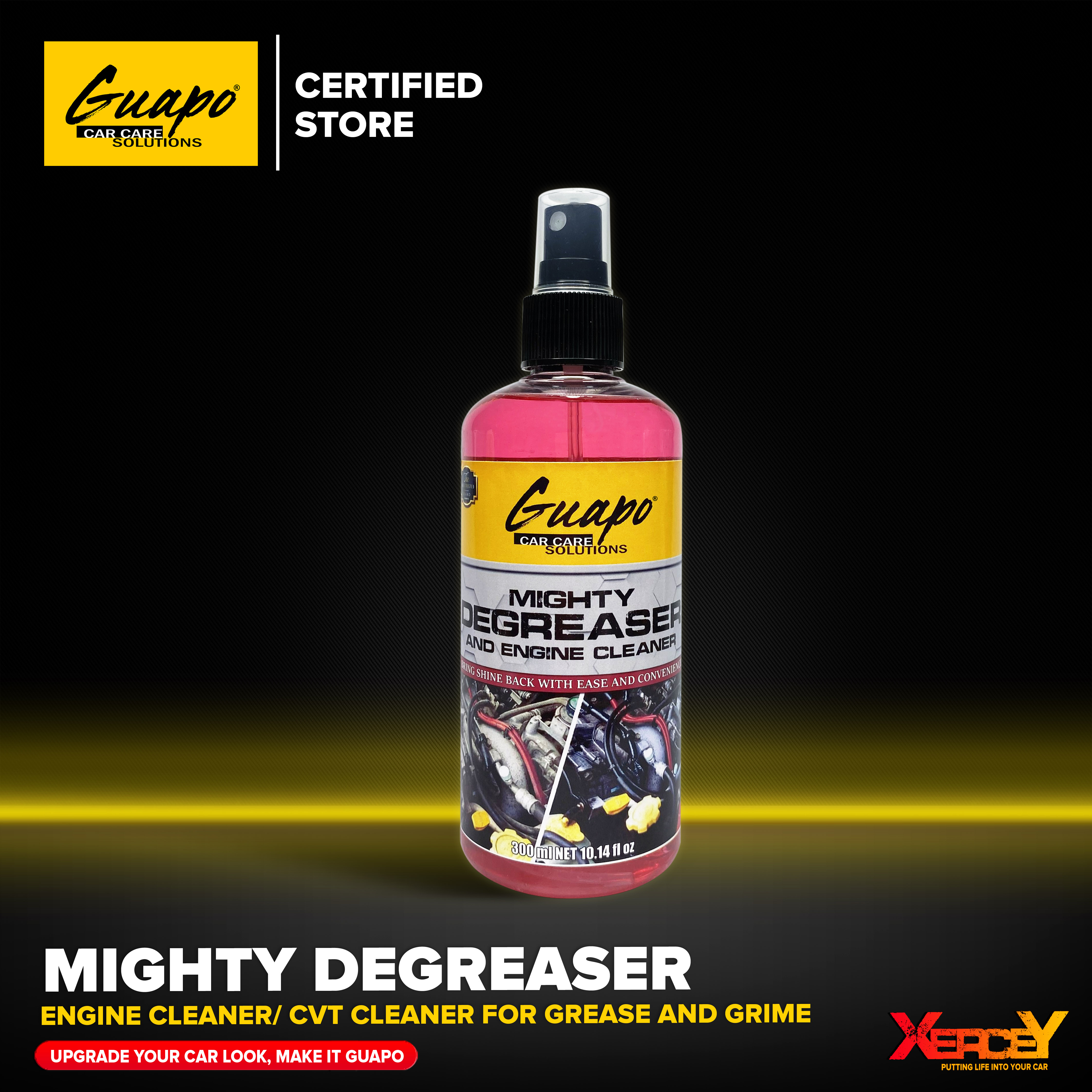 Guapo Car Care Mighty Degreaser 300ml / Engine and Motorcycle Degreaser / Engine Cleaner / Chain