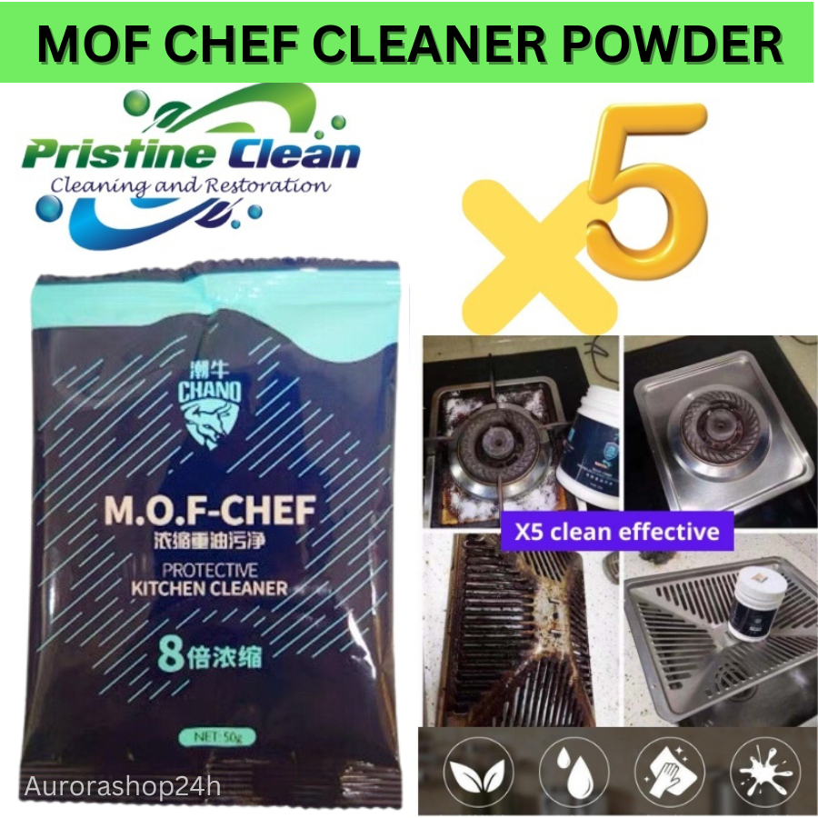 MOF CHEF CLEANING POWDER SILVER NANO MOF CHEF POWDER Remover Polish Stain  Powder Yellow Rust Stain