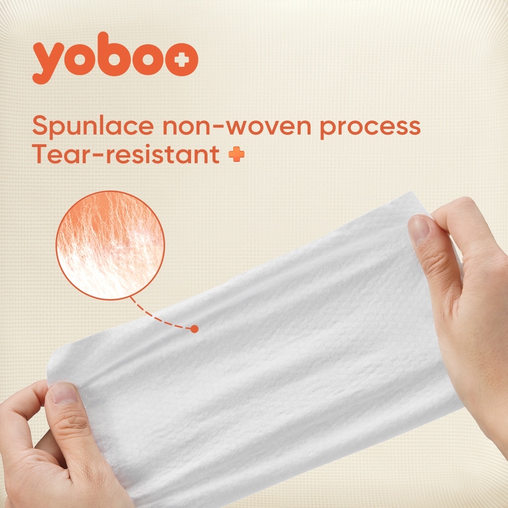 Yoboo Unscented Baby Wipes CLEAN CARE (300 SHEETS) Bundle of 3 Safe For