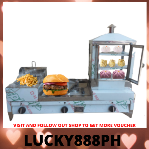 DEEP FRYER, BURGER GRIDDLE METAL HOT PLATE AND SIOPAO SIOMAI STEAMER