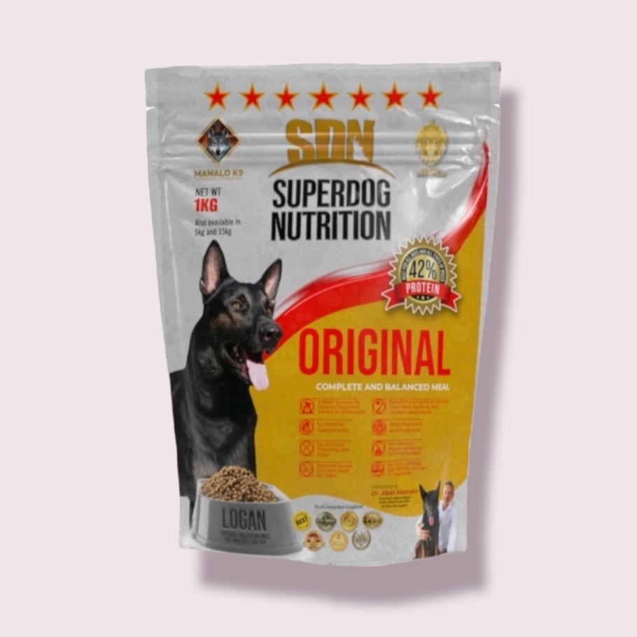 1 kilo SDN dog food original packaging SDN SuperDog Nutrition by Manalo