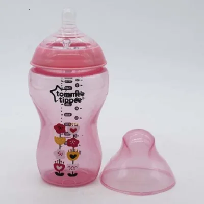Tommee Tippee CTN 12oz/340ml Bottle Super Soft -Med Flow Teats -(Pink)