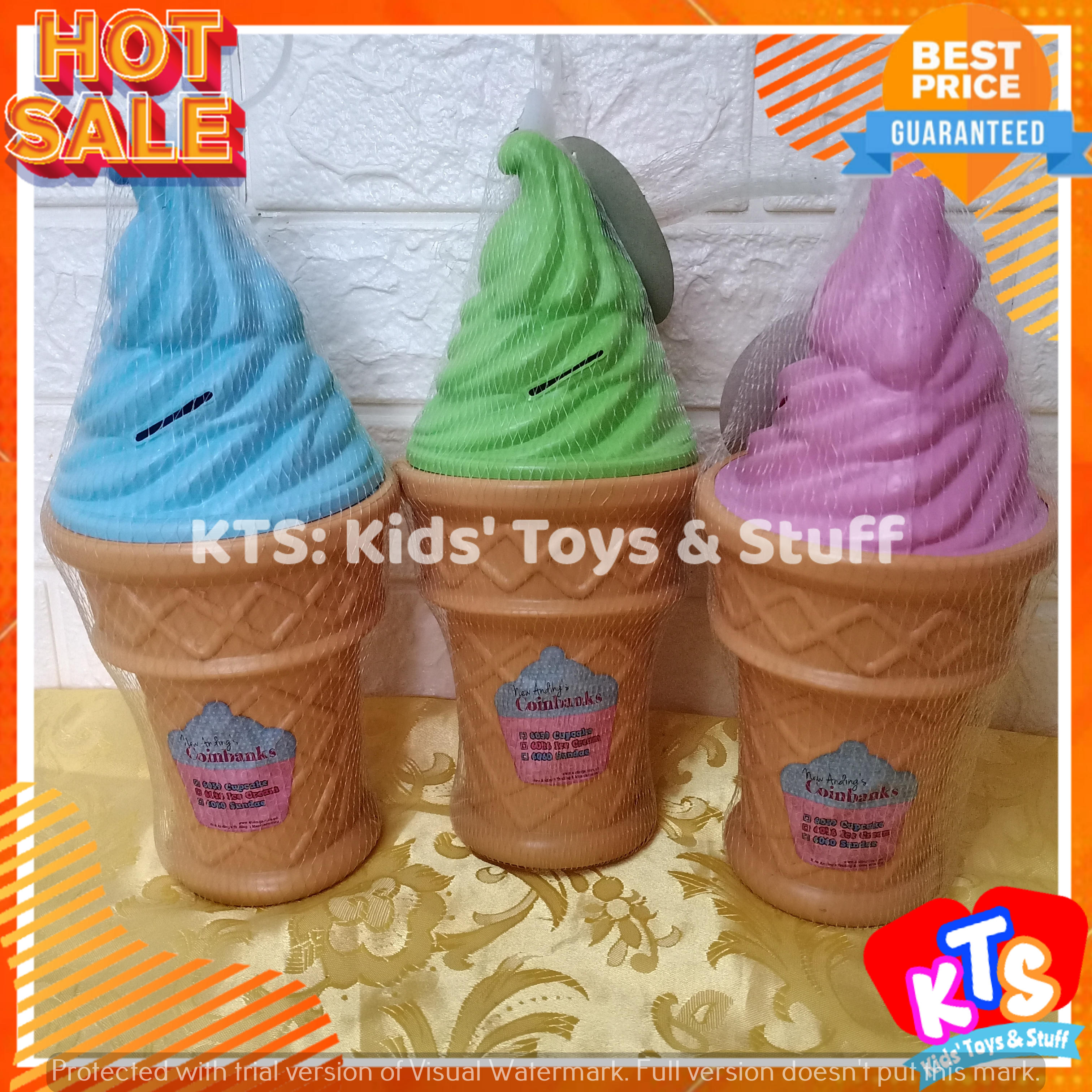 Big Ice Cream Cone Coin Bank Kids Toys Toys For Boys Toys For Baby Toys