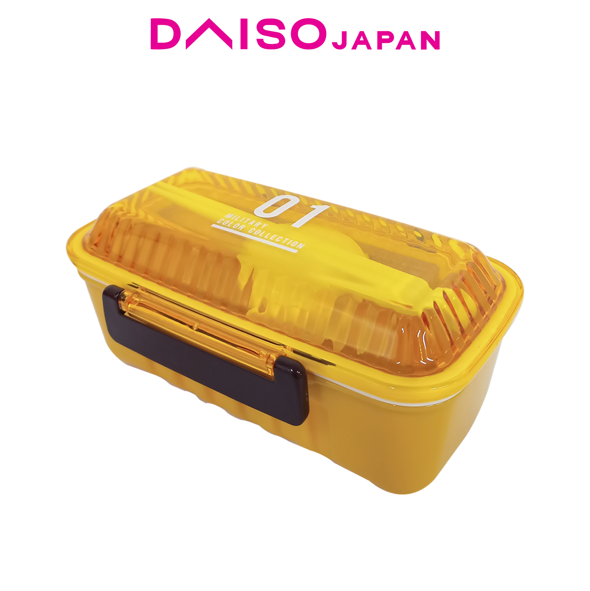 Daiso Lunch box 2-tier Dome Shape with Sauce Container