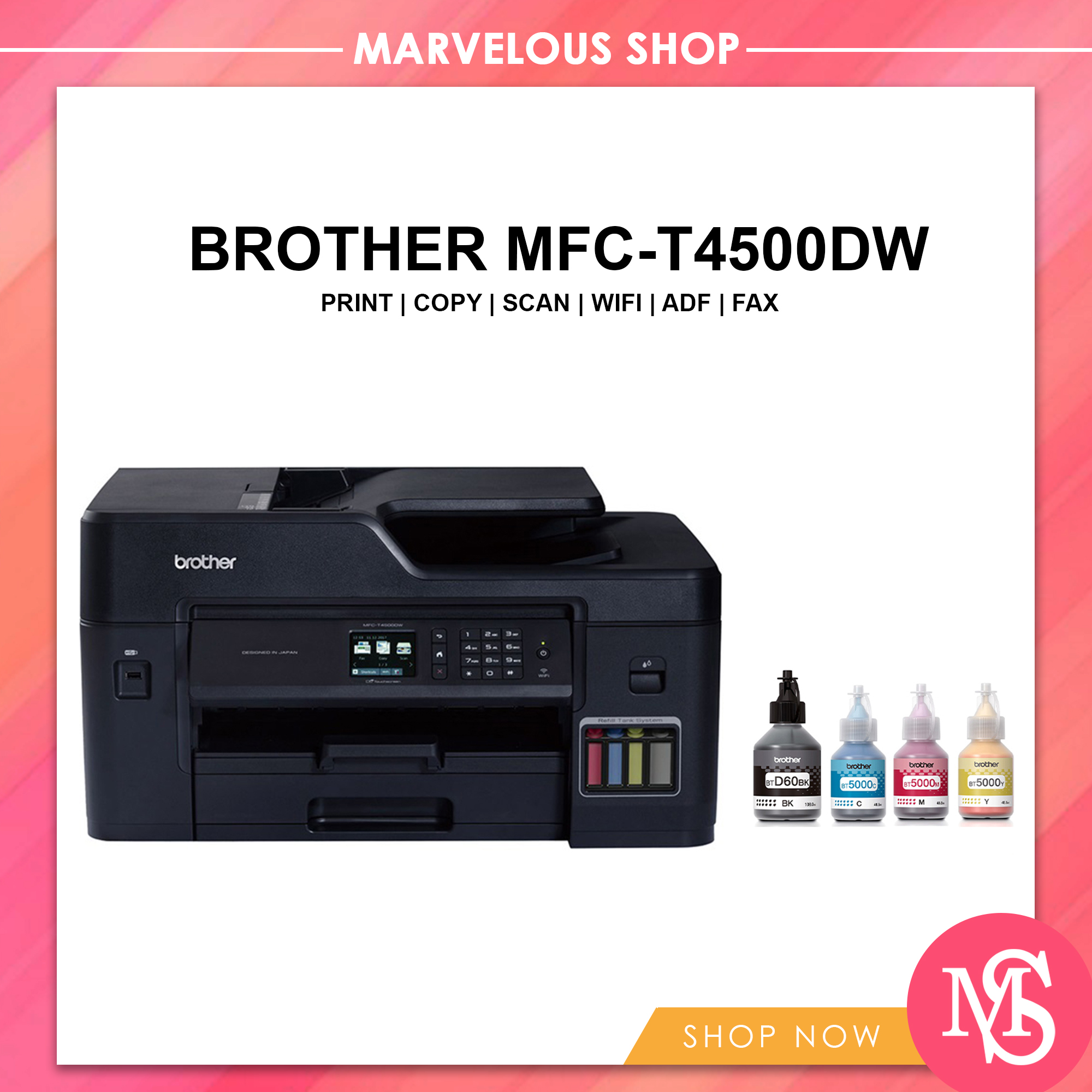 Brother MFC-T4500DW InkJet Printer T4500 4500dw 4500 | Lazada PH