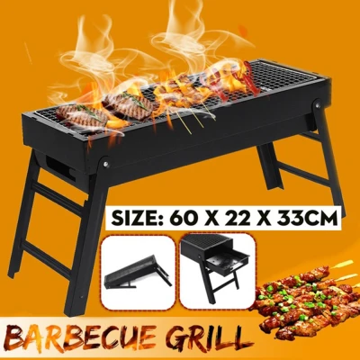 HDRGBD Outdoor Reusable Cooking Folding Easy Installation Smokeless Accessory BBQ Grill Barbecue Oven BBQ Tool Charcoal Grill