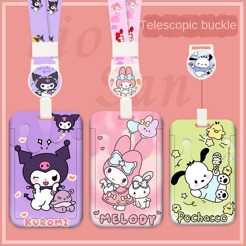 Sanrio My Melody And Kuromi Lanyards With ID Badge Holders and Charms | Set  of 2