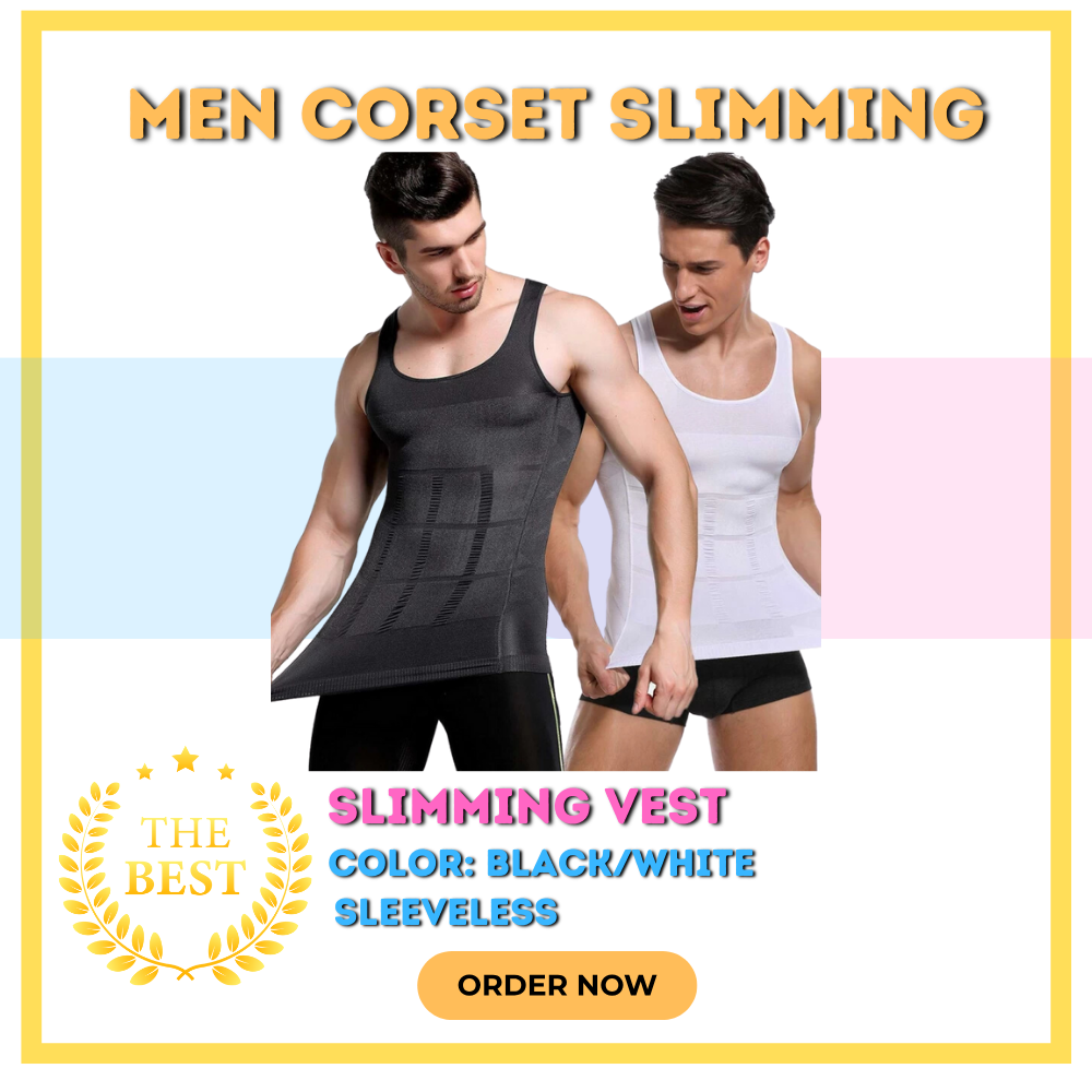 Original Mens Slimming Body Shaper Waist Trainer Vest Chest