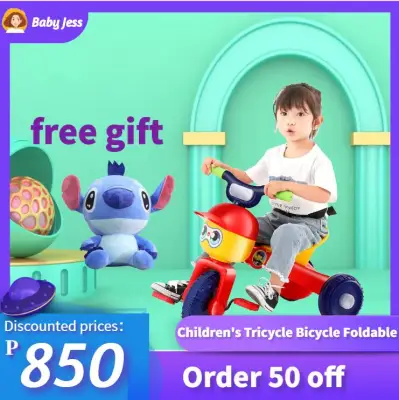 Children Tricycle Bicycle-Free Inflatable Infant Cart Baby Bike 2-5-Year-Old Stroller