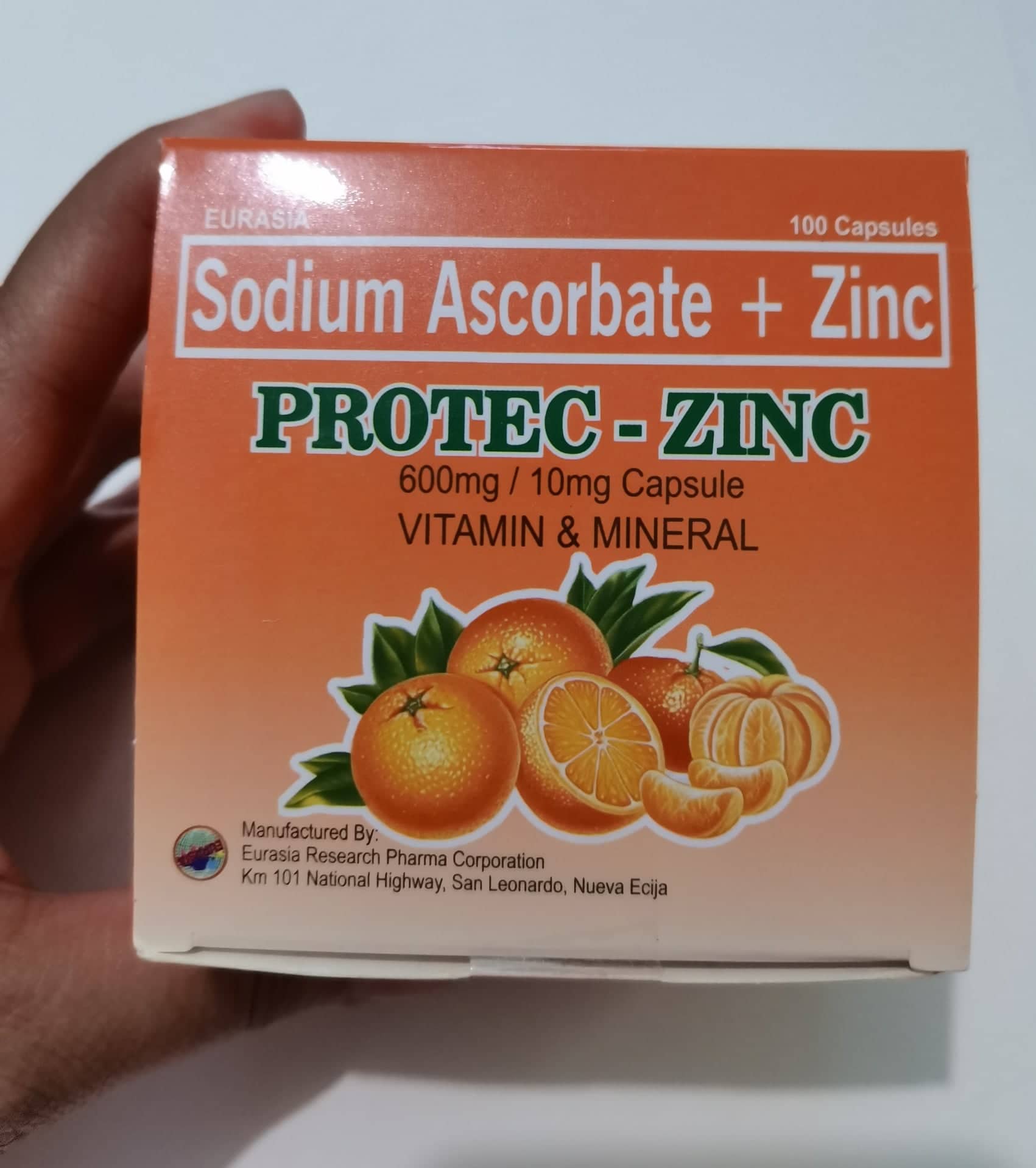 Sodium Ascorbate + Zinc PROTECZINC 600mg/10mg (100 CAPSULES) Lazada PH