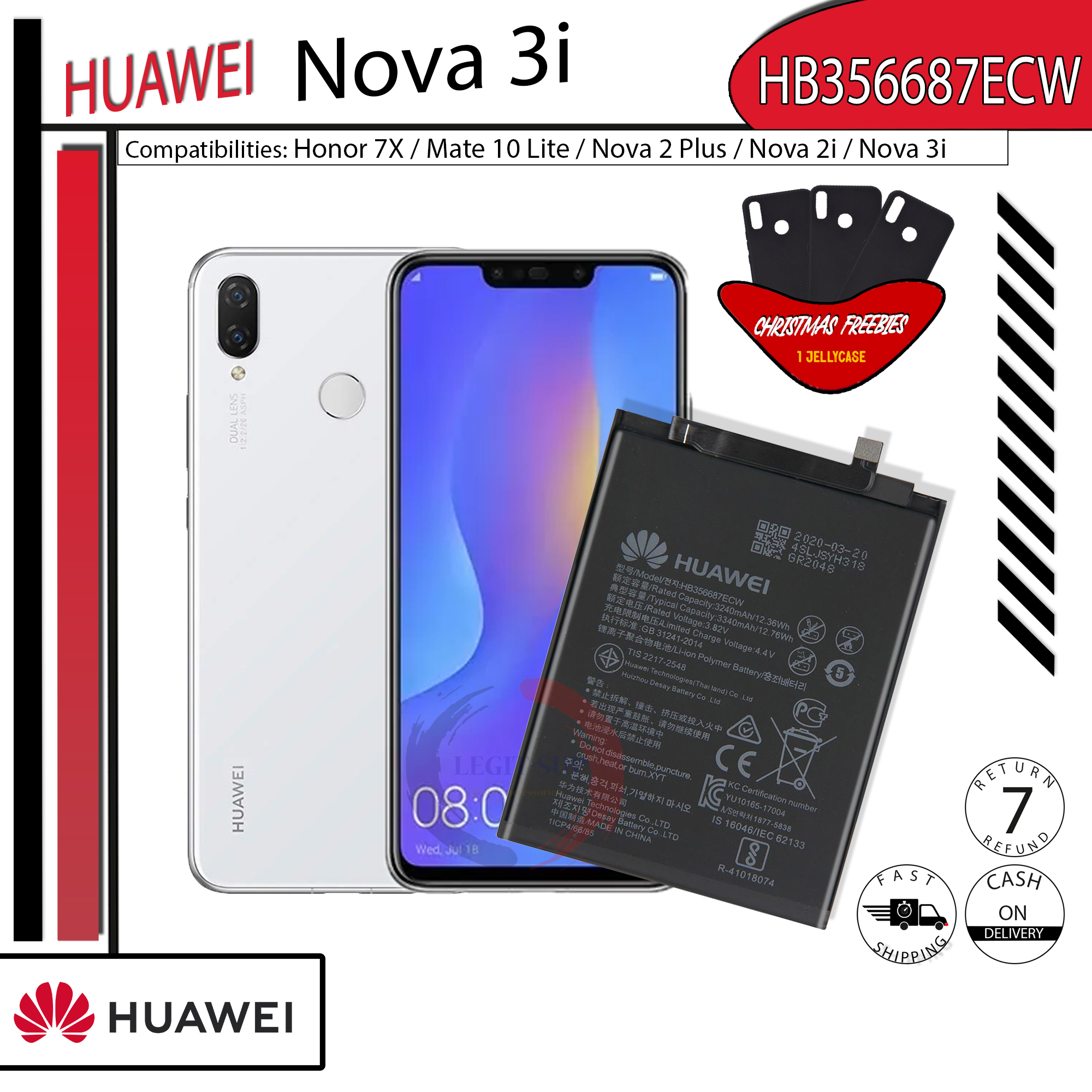 Huawei Nova 3i Battery HB356687ECW 3340mAh (Original Equipment