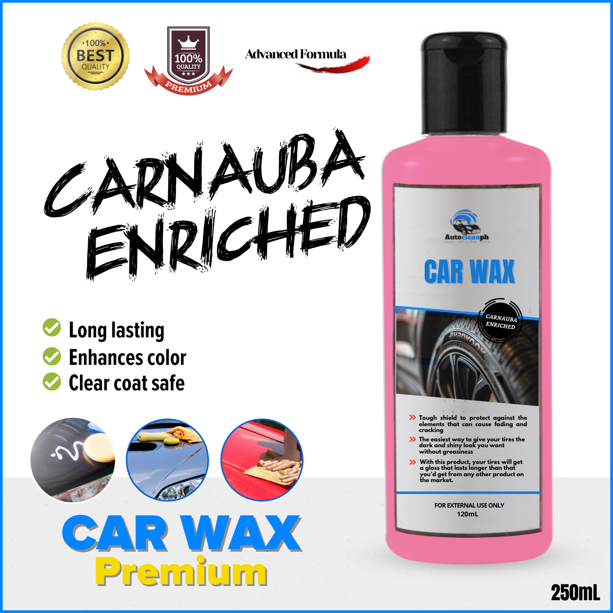 [Carnauba Enriched] Autocleanph Car Wax / Carnauba wax / Car wax