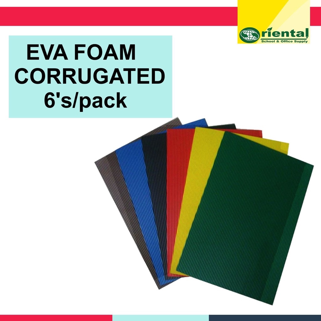 selling Eva Foam Corrugated Plain 6 sheets in a pack Crafts Sheets
