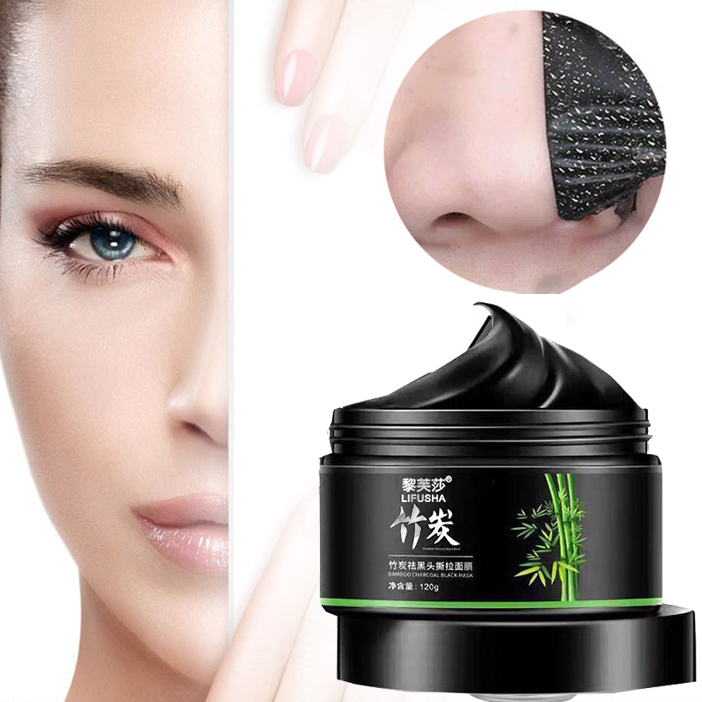 LIFUSHA Bamboo Charcoal Blackhead Remover Mask Nose Strip Peel Off Mask