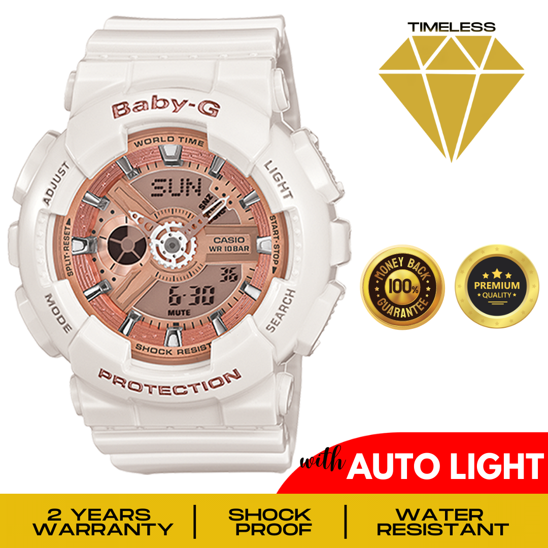 Baby g ba 110 clearance auto light