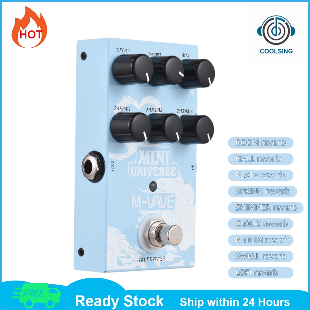 MVAVE MiniUniverse Guitar Effect Pedal Digital MultiReverb Pedal 9
