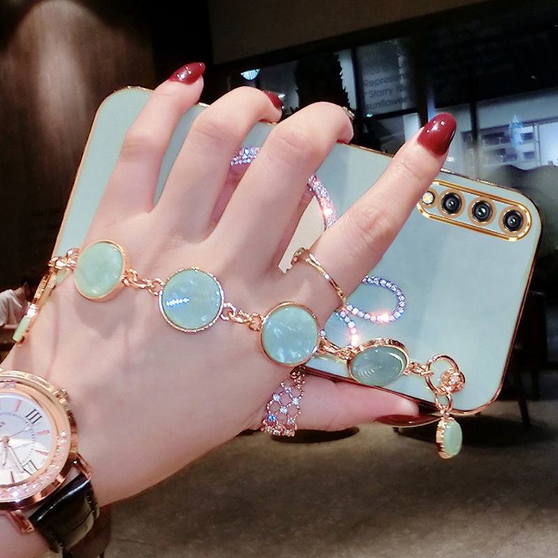 AnDyH Precise camera protection case For Vivo S1 cases Bunny makeup mirror with gemstone bracelet