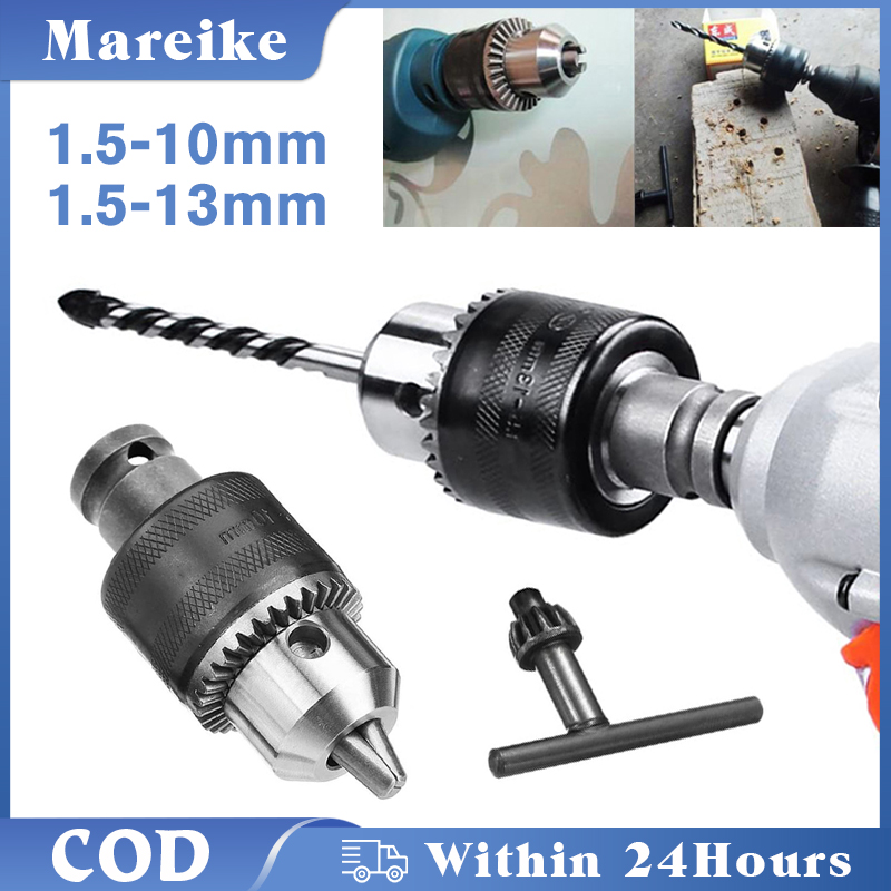 Drill Chuck Adapter 10mm 13mm Impact Adaptor 1/2 "Square Drive Metal Precise Drill Chuck