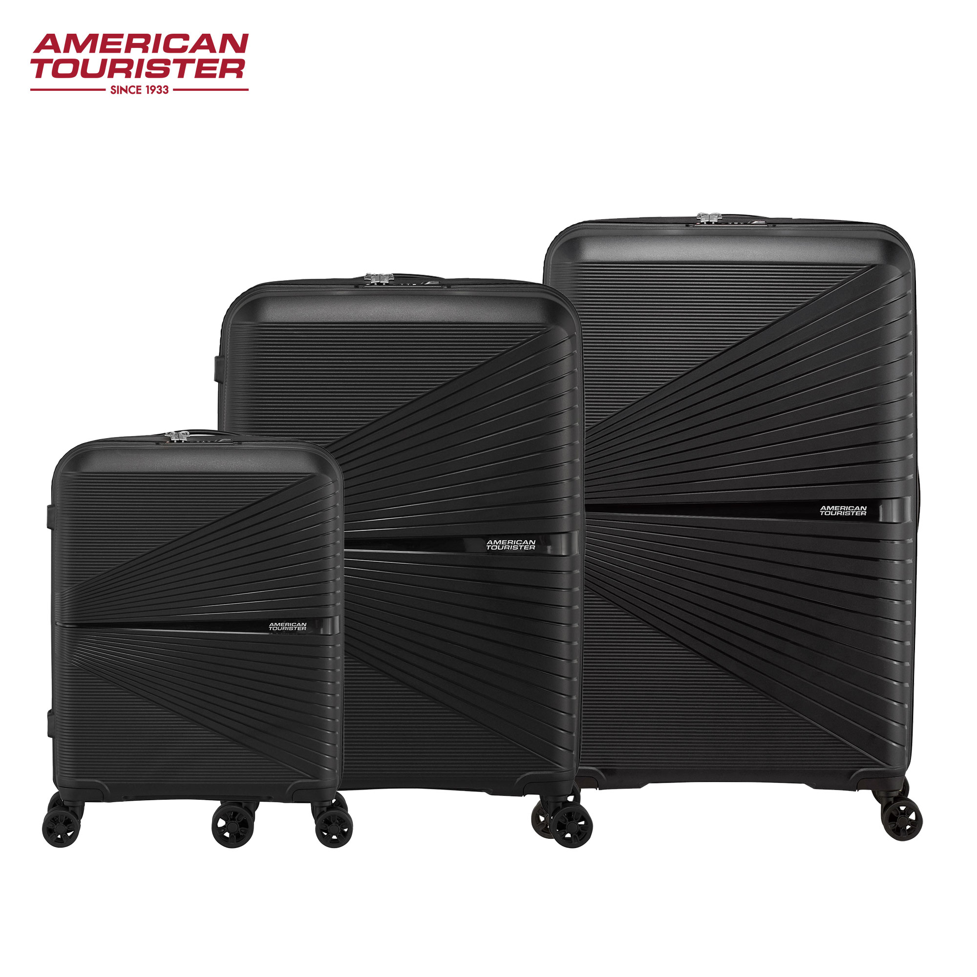 American Tourister Airconic 3PC Set A - (Onyx Black) | Lazada PH