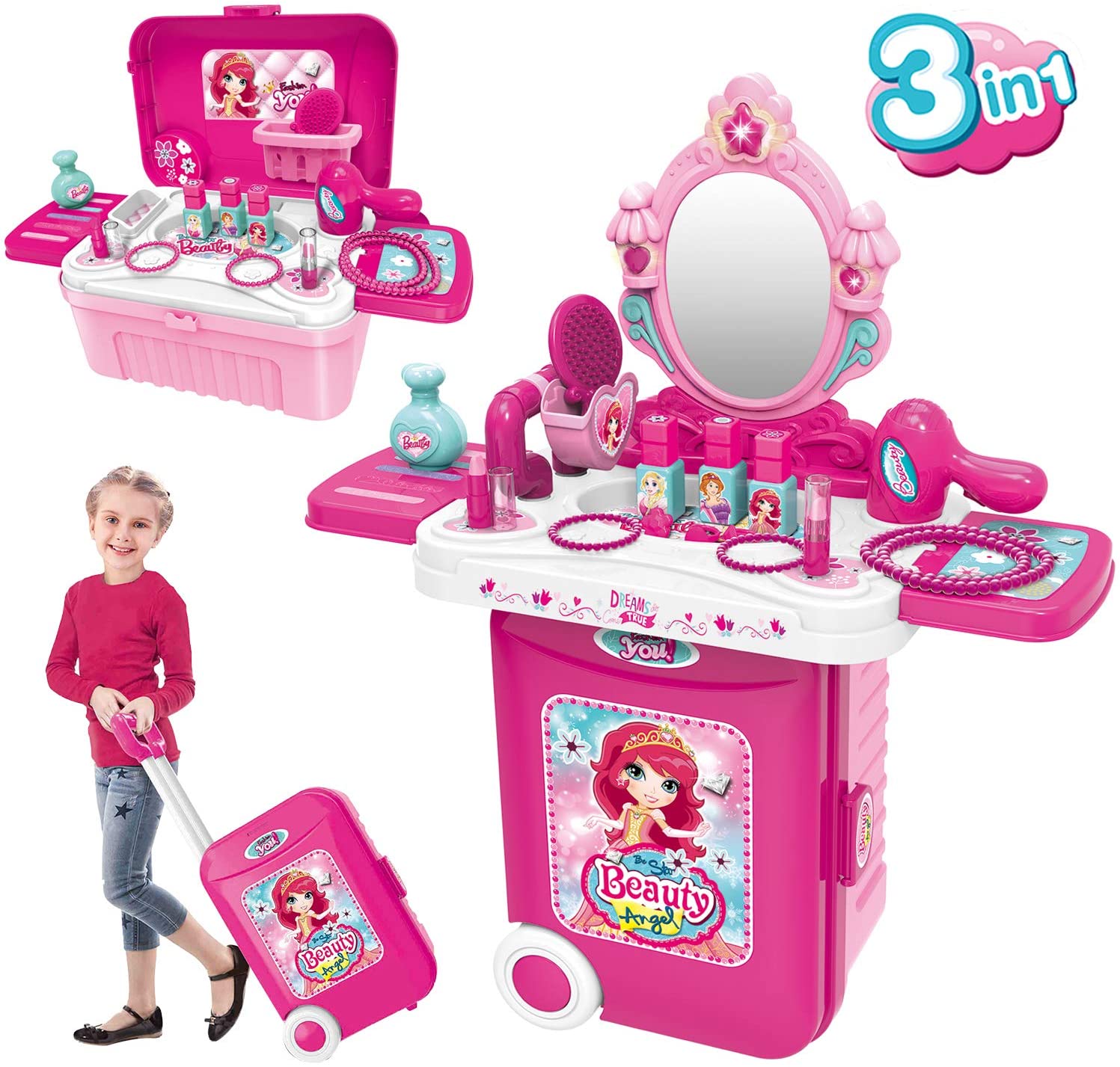3 In 1 Role Play Vanity Dressing Play Set Girls Makeup Toy For Kids Lazada Ph