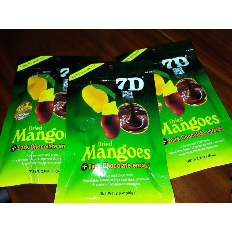 7D Dried Mangoes +Dark Chocolate Enrobed Lazada PH