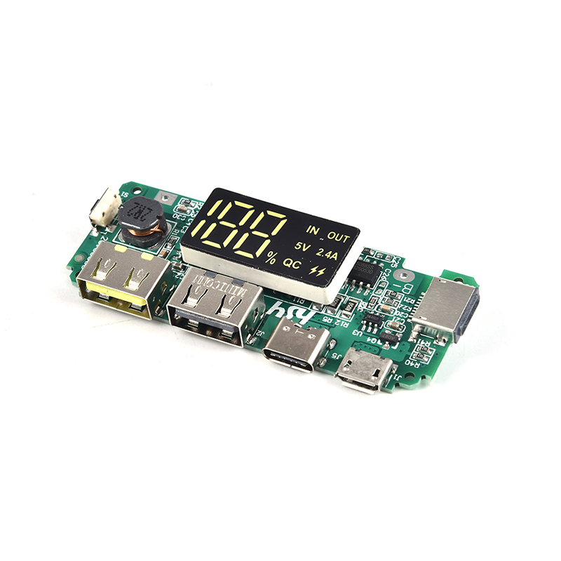 HITN  LED 5V 2.4A USB Power Bank 18650 Charger Board Overcharge Circuit Protection