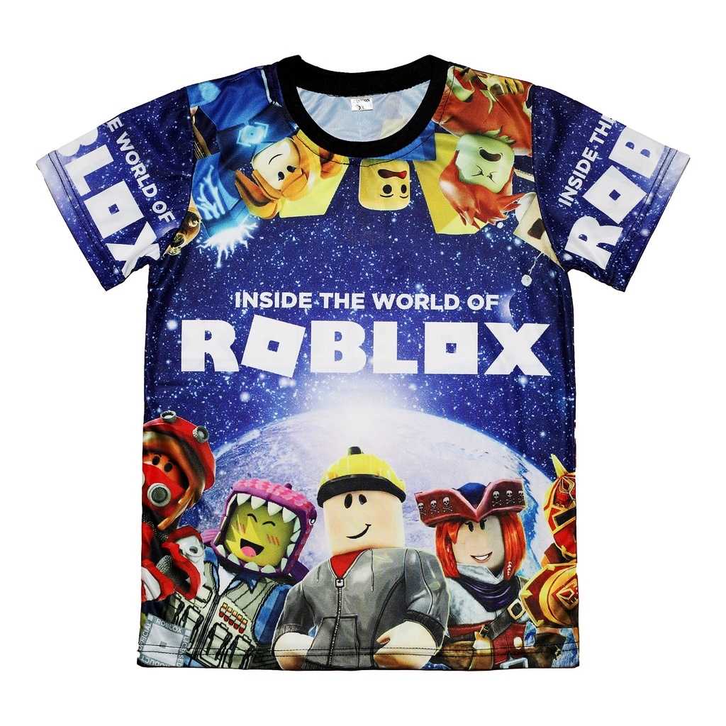 Kids T-shirt Roblox Game Cartoon Printed Shirts Clothes [5-12 Years Old]