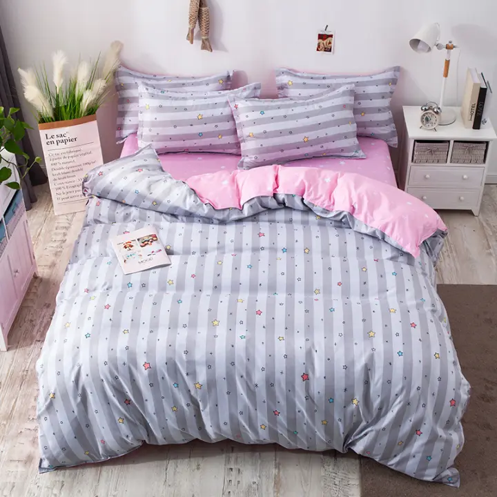 pink star bedding single