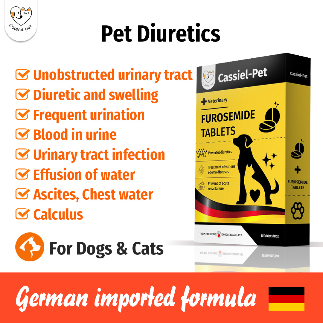 CASSIEL PET Furosemide Pet Diuretic For Heart Problem Coughing