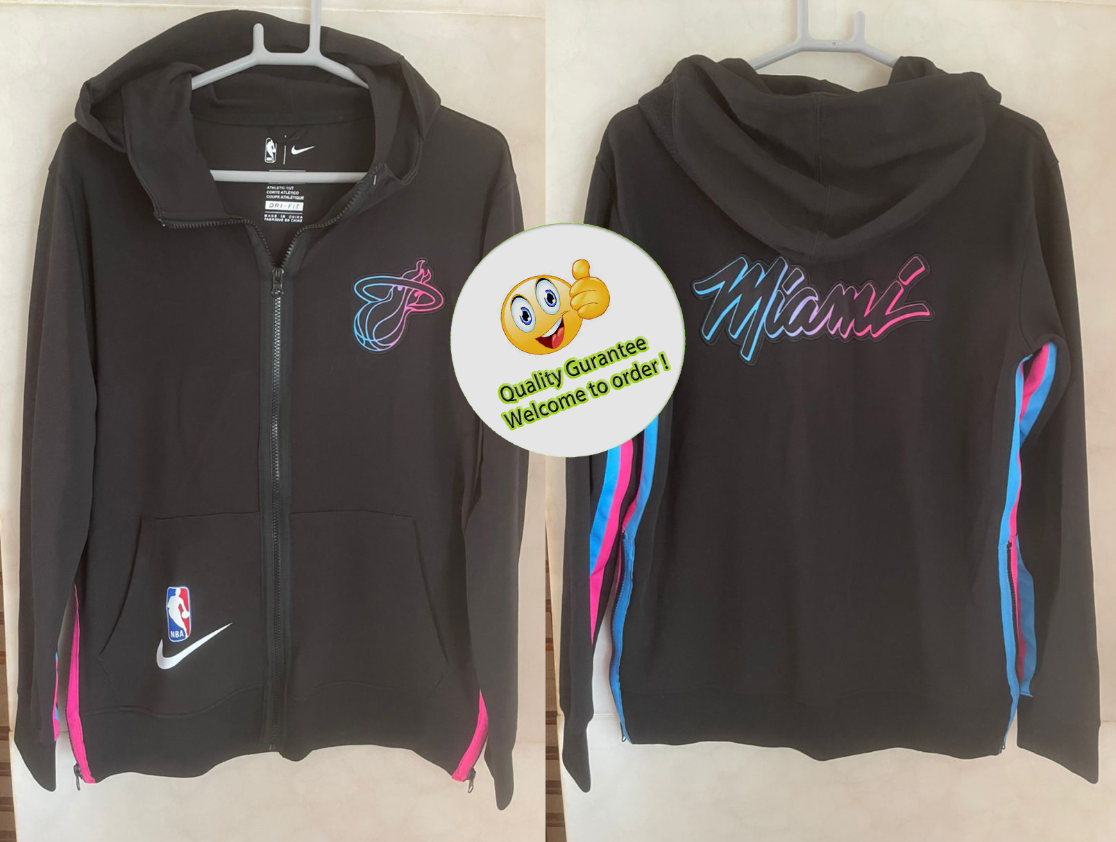 Men's Miami Heat Nike Black Therma Flex Showtime Full-Zip Hoodie