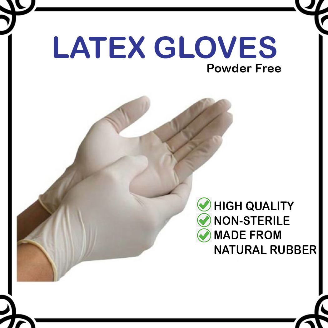 LATEX GLOVES POWDER FREE 20PCS | Lazada PH