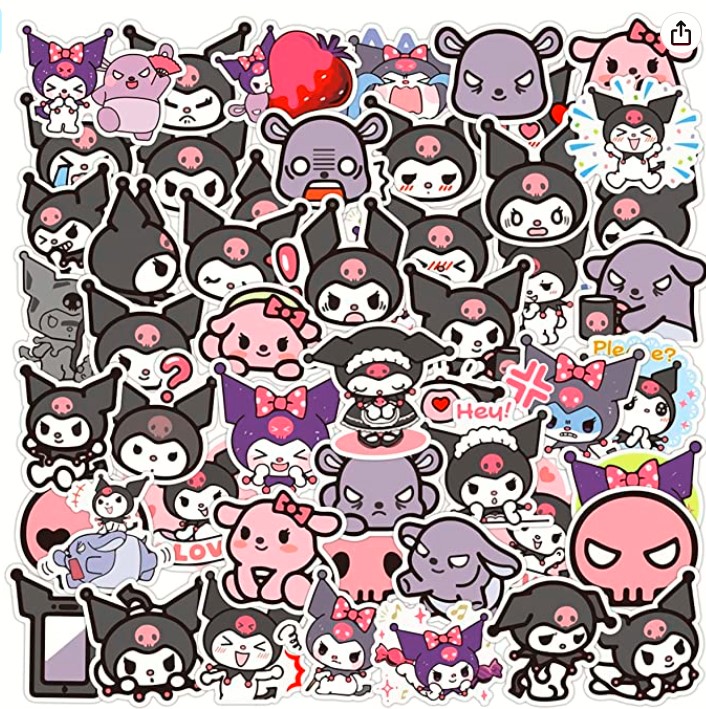 H&L Kuromi Series 03 - Sanrio Stickers 50Pcs/Set DIY Waterproof Decals ...