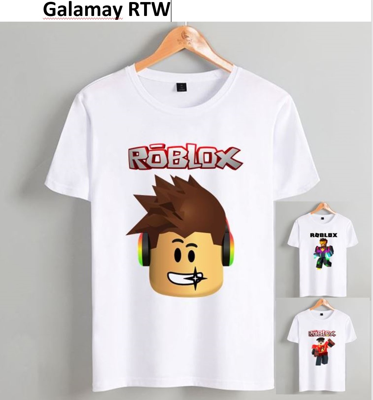 Roblox Graphic Grey Character Boys T-shirt - NWT