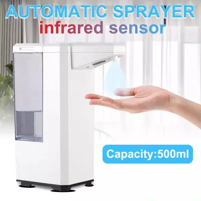 Automatic Alcohol Dispenser Touchless Spray Machine Sensor Press Soap Dispenser 500Ml Soap Dispenser Suitable for Home
