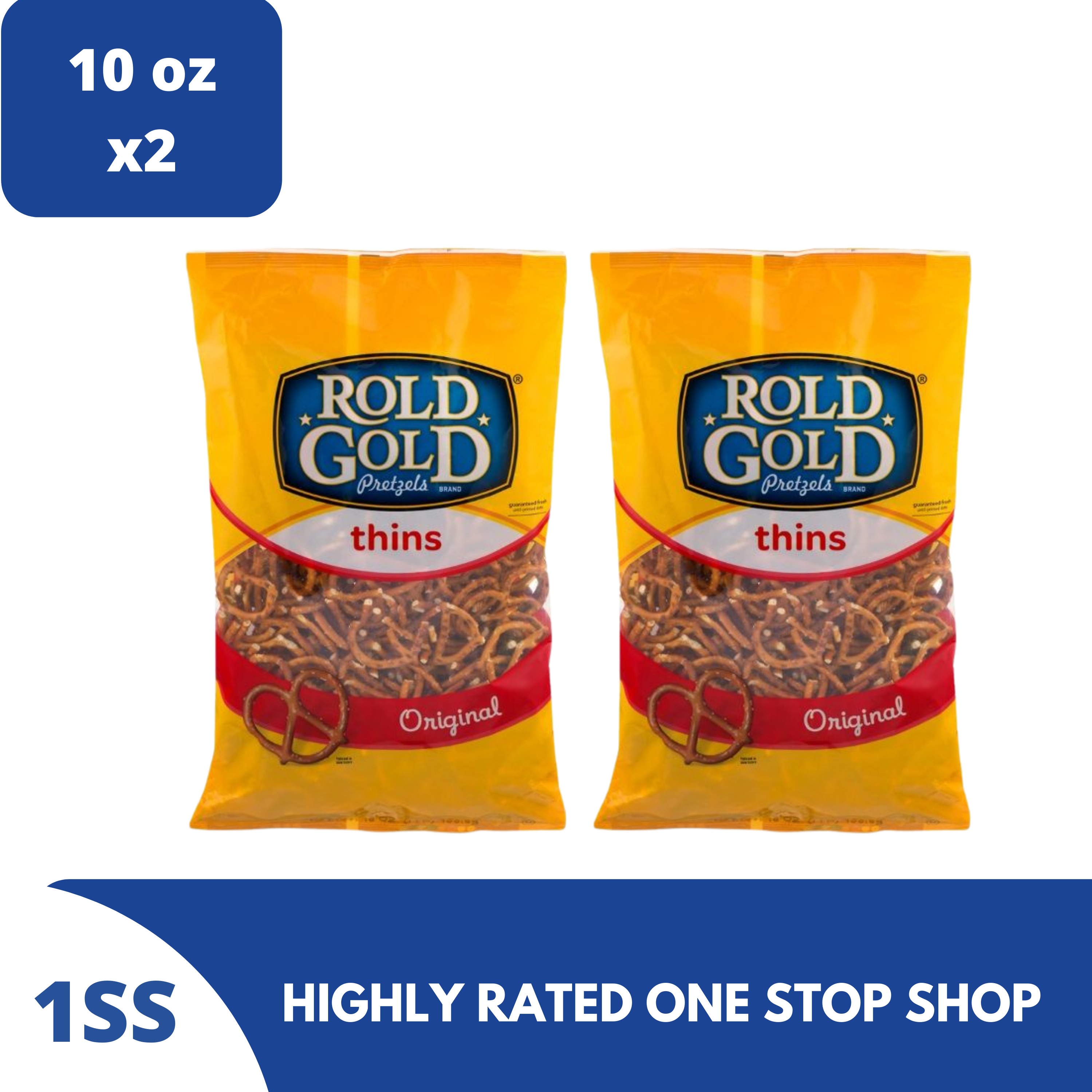 (Exp Sept 30, 2023) FritoLay, Rold Gold Pretzel Thins, 10oz set of 2