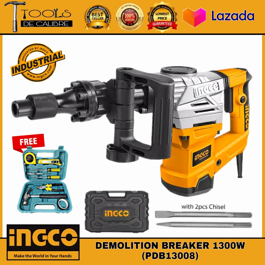 INGCO Demolition Breaker 1300W (PDB13008) w/ FREE TOOLSET Lazada PH