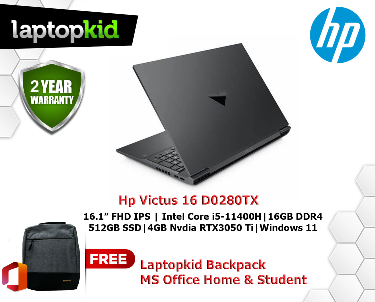 Victus by HP Laptop 16D0280TX 16.1" FHD IPS Intel core i511400H
